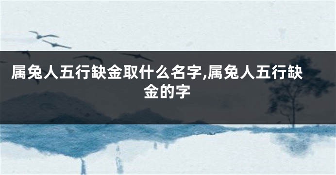 属兔人五行缺金取什么名字,属兔人五行缺金的字