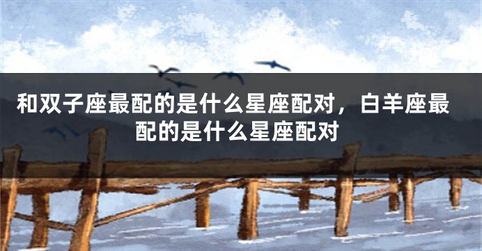 和双子座最配的是什么星座配对，白羊座最配的是什么星座配对