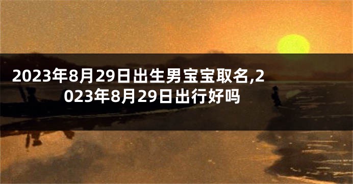 2023年8月29日出生男宝宝取名,2023年8月29日出行好吗