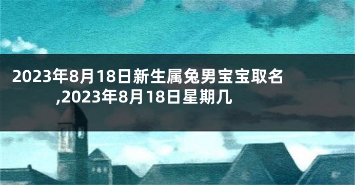 2023年8月18日新生属兔男宝宝取名,2023年8月18日星期几