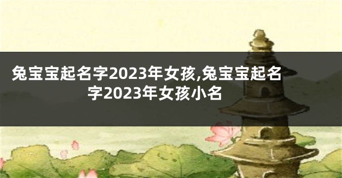 兔宝宝起名字2023年女孩,兔宝宝起名字2023年女孩小名