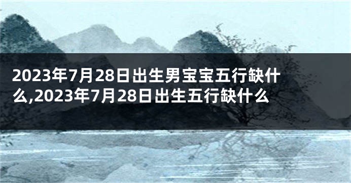 2023年7月28日出生男宝宝五行缺什么,2023年7月28日出生五行缺什么