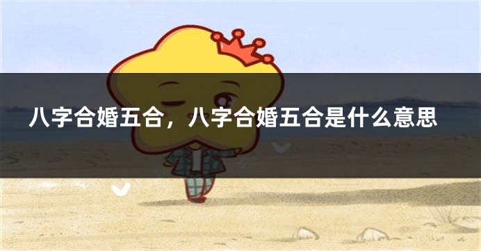 八字合婚五合，八字合婚五合是什么意思