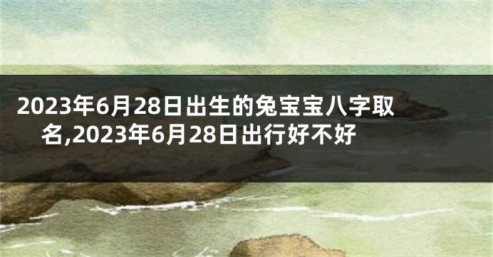 2023年6月28日出生的兔宝宝八字取名,2023年6月28日出行好不好