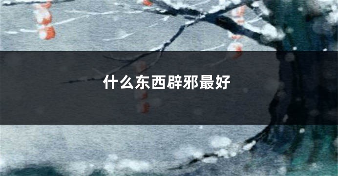 什么东西辟邪最好