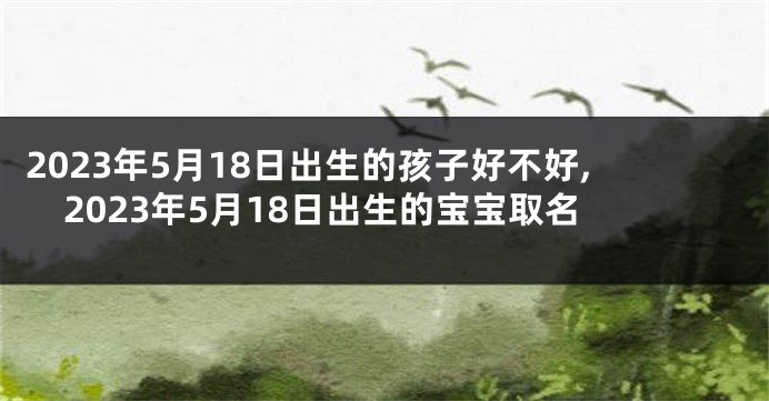 2023年5月18日出生的孩子好不好,2023年5月18日出生的宝宝取名