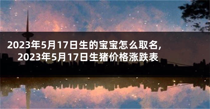 2023年5月17日生的宝宝怎么取名,2023年5月17日生猪价格涨跌表