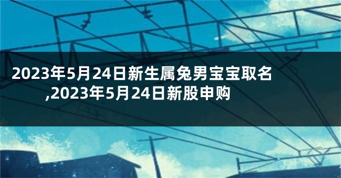 2023年5月24日新生属兔男宝宝取名,2023年5月24日新股申购