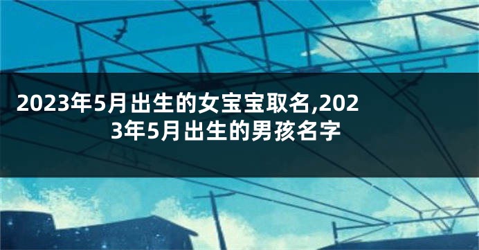 2023年5月出生的女宝宝取名,2023年5月出生的男孩名字