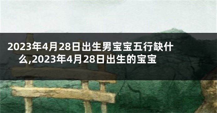 2023年4月28日出生男宝宝五行缺什么,2023年4月28日出生的宝宝