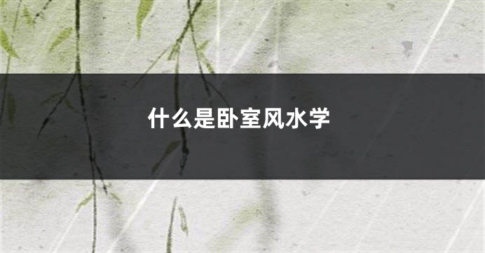 什么是卧室风水学