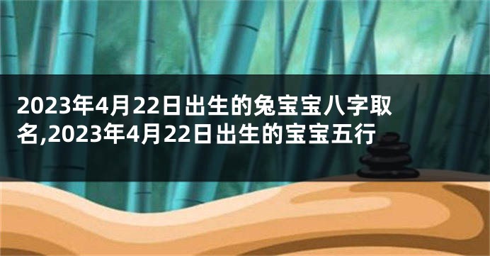 2023年4月22日出生的兔宝宝八字取名,2023年4月22日出生的宝宝五行