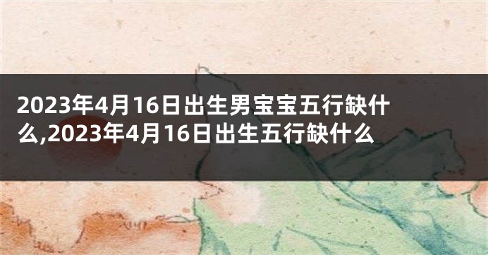 2023年4月16日出生男宝宝五行缺什么,2023年4月16日出生五行缺什么