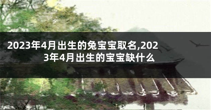 2023年4月出生的兔宝宝取名,2023年4月出生的宝宝缺什么