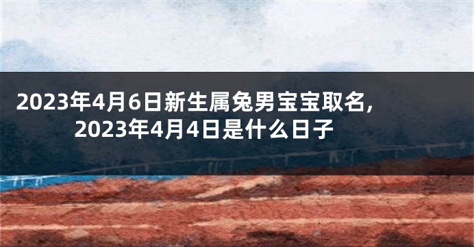 2023年4月6日新生属兔男宝宝取名,2023年4月4日是什么日子
