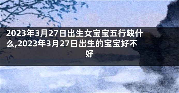 2023年3月27日出生女宝宝五行缺什么,2023年3月27日出生的宝宝好不好