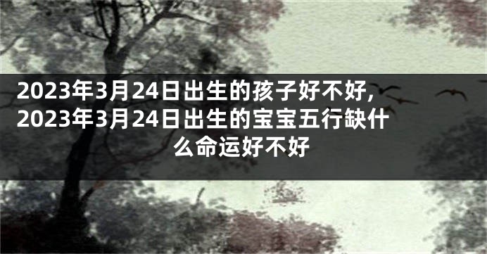 2023年3月24日出生的孩子好不好,2023年3月24日出生的宝宝五行缺什么命运好不好