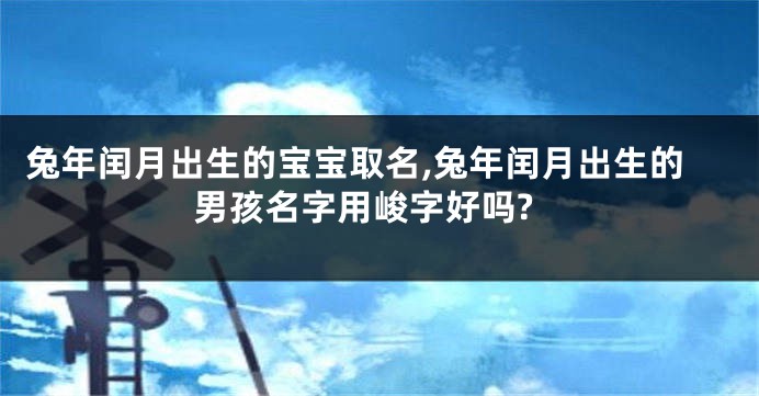 兔年闰月出生的宝宝取名,兔年闰月出生的男孩名字用峻字好吗?