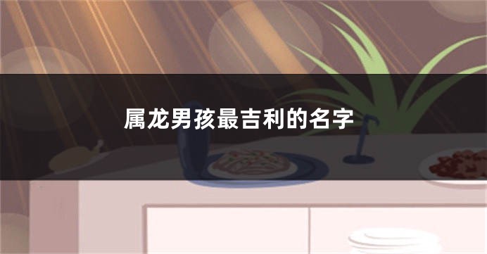 属龙男孩最吉利的名字