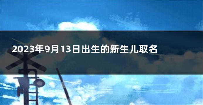 2023年9月13日出生的新生儿取名