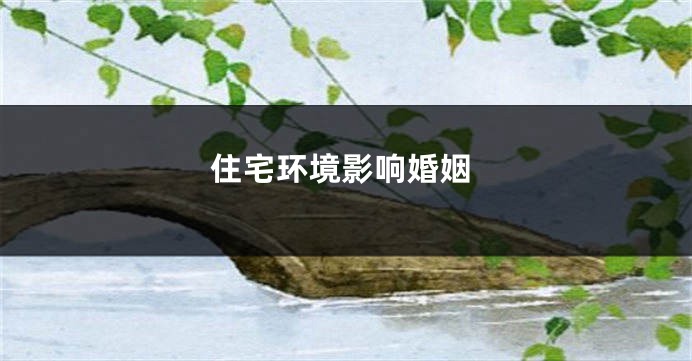 住宅环境影响婚姻
