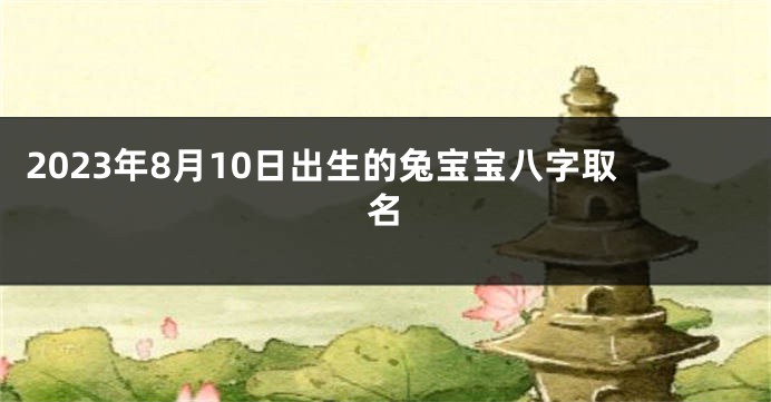 2023年8月10日出生的兔宝宝八字取名