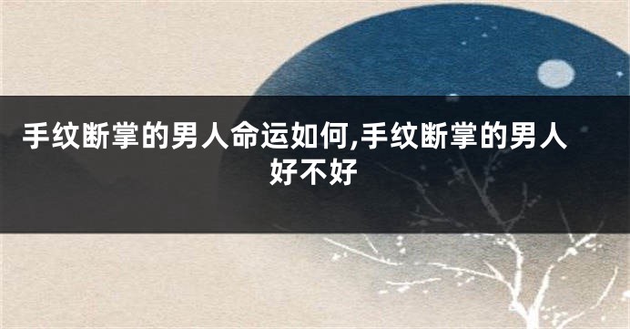 手纹断掌的男人命运如何,手纹断掌的男人好不好