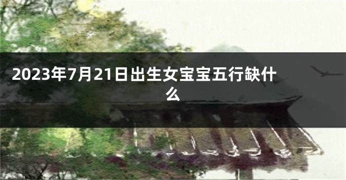 2023年7月21日出生女宝宝五行缺什么