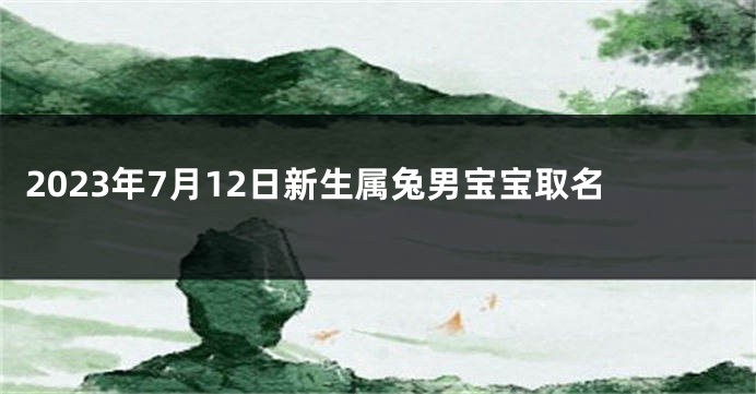 2023年7月12日新生属兔男宝宝取名