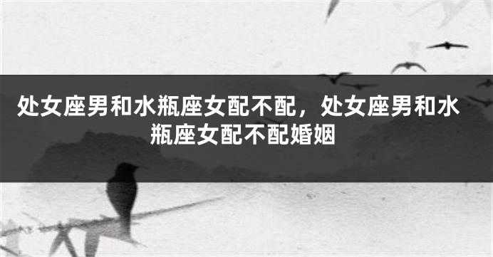 处女座男和水瓶座女配不配，处女座男和水瓶座女配不配婚姻