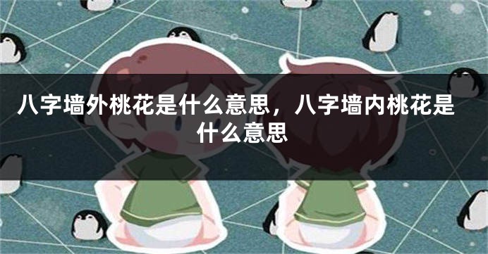八字墙外桃花是什么意思，八字墙内桃花是什么意思