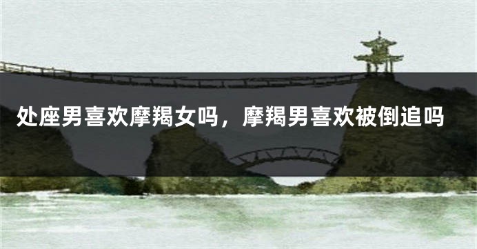 处座男喜欢摩羯女吗，摩羯男喜欢被倒追吗