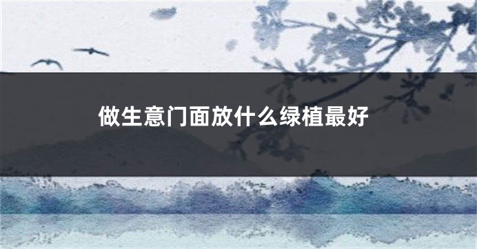 做生意门面放什么绿植最好