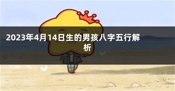 2023年4月14日生的男孩八字五行解析
