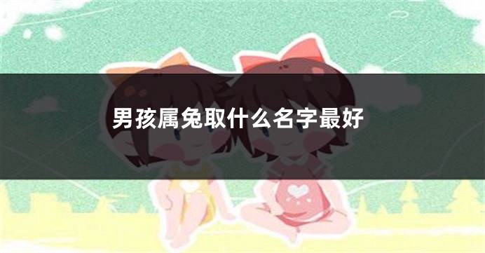 男孩属兔取什么名字最好