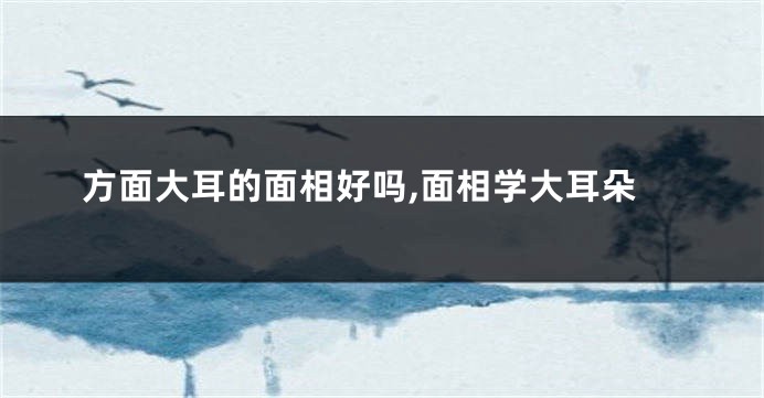 方面大耳的面相好吗,面相学大耳朵