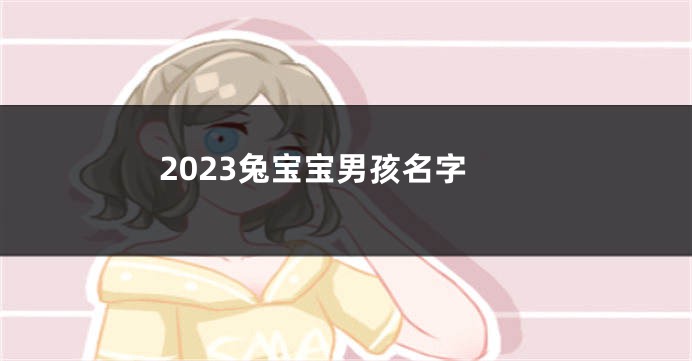 2023兔宝宝男孩名字