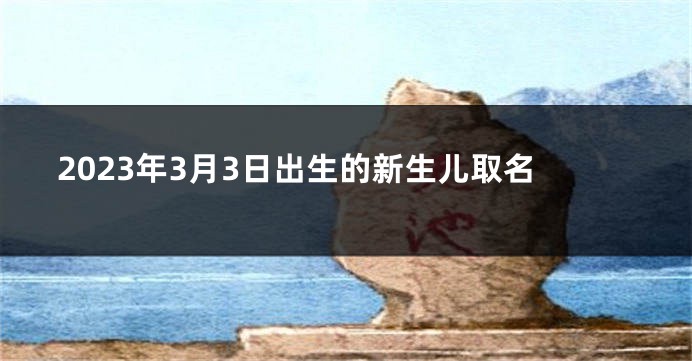 2023年3月3日出生的新生儿取名