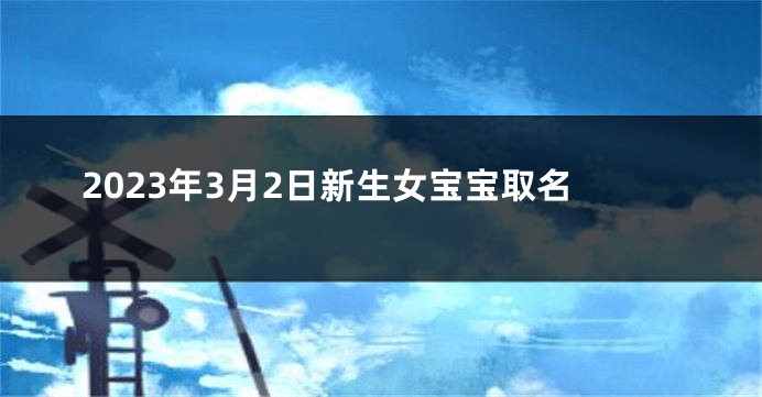 2023年3月2日新生女宝宝取名