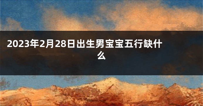 2023年2月28日出生男宝宝五行缺什么