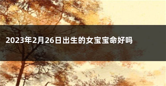 2023年2月26日出生的女宝宝命好吗