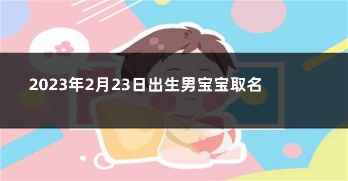 2023年2月23日出生男宝宝取名