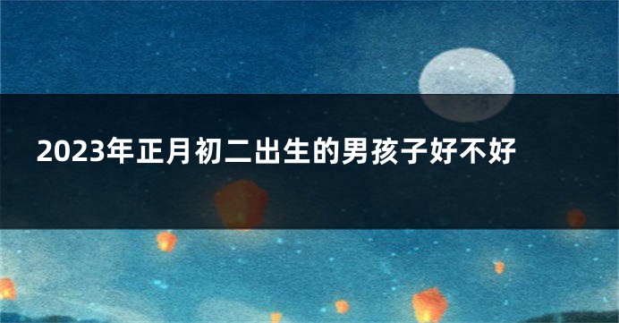 2023年正月初二出生的男孩子好不好