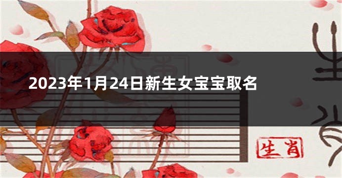 2023年1月24日新生女宝宝取名