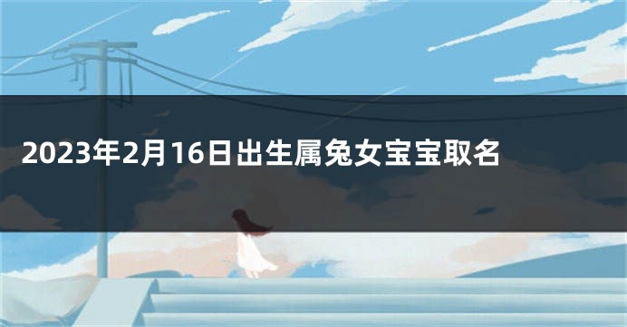 2023年2月16日出生属兔女宝宝取名