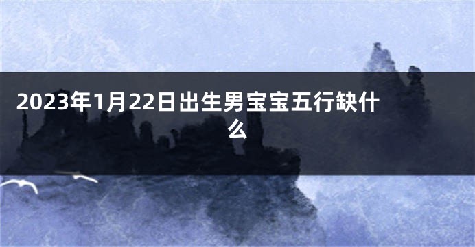 2023年1月22日出生男宝宝五行缺什么