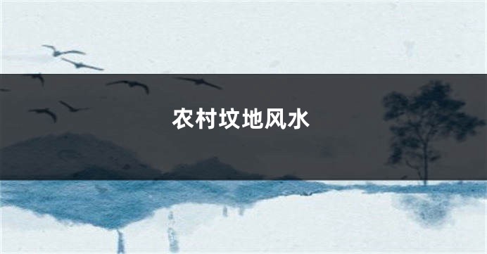 农村坟地风水