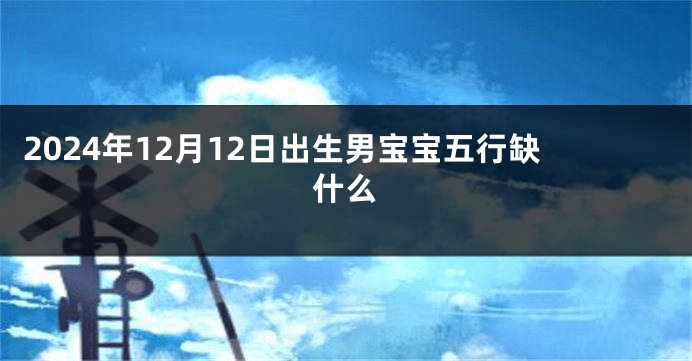 2024年12月12日出生男宝宝五行缺什么