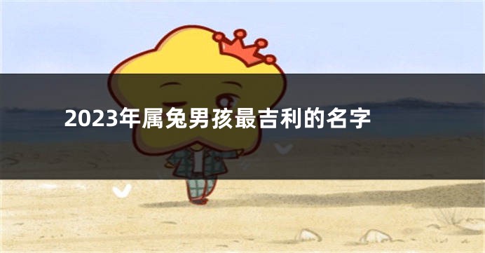 2023年属兔男孩最吉利的名字