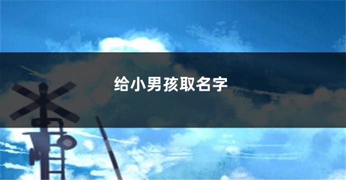 给小男孩取名字